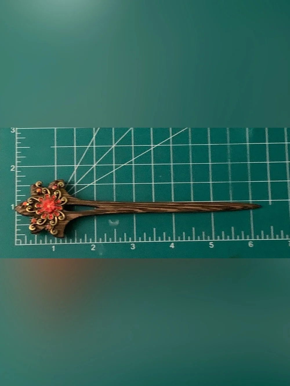 Vintage Style Wooden Hair Stick Pair